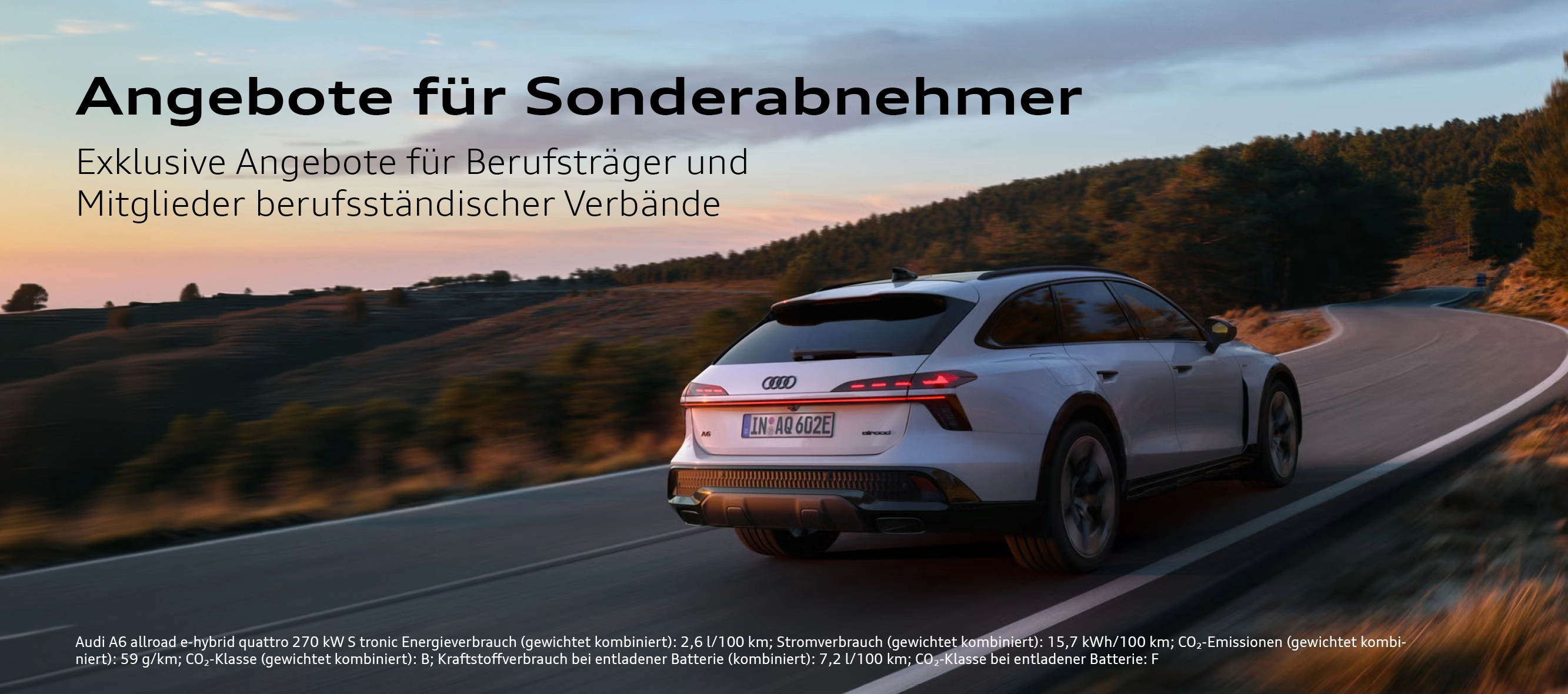 Angebote für Sonderabnehmer