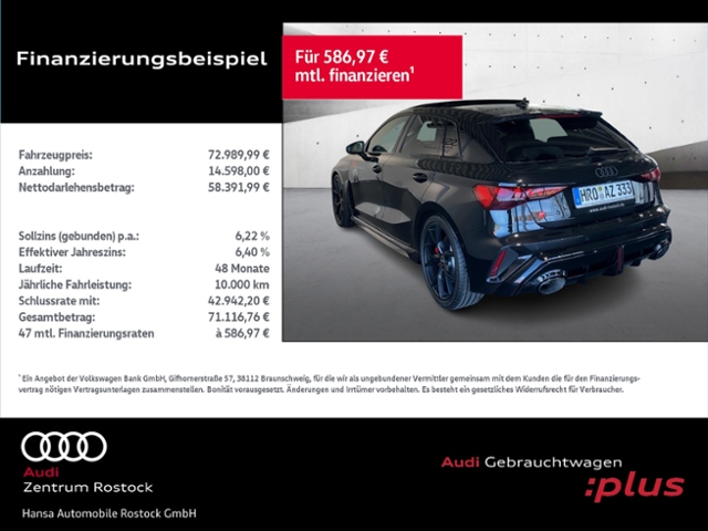 RS 3 Sportback 294 kW S tronic 280kmh+RS Abgas+M