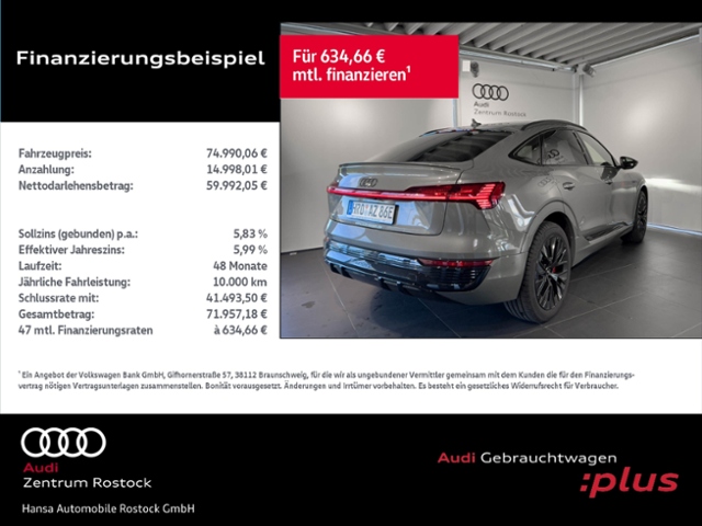 Q8 Sportback 55 e-tron Quattro S-Line+Navi+Matri