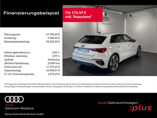 A3 Sportback S line 35 TDI S tronic+Led+Business