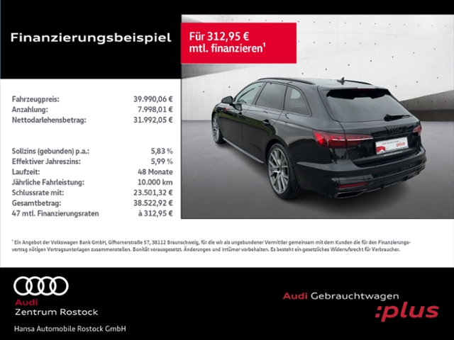A4 Avant 35 TDI Competition S-Line+Navi+Matrix+A