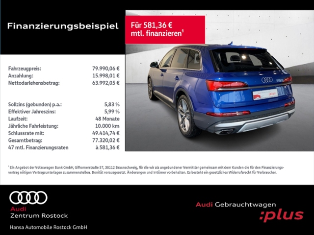 Q7 50 TDI Quattro 7-Sitze+Navi+Matrix+Pano+Lhz+V