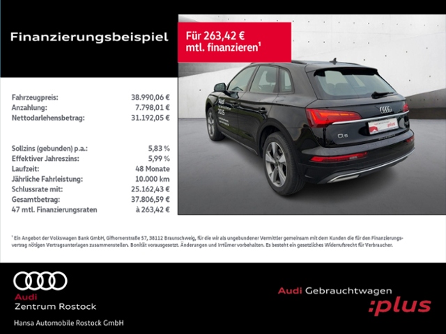 Q5 40 TDI Quattro+Navi+Led+Ahk+Virt Cock+Carplay