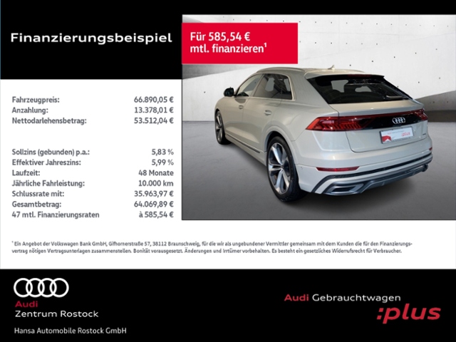 Q8 50 TDI Quattro S-Line+Navi+Led+Head Up+B&O+Lh