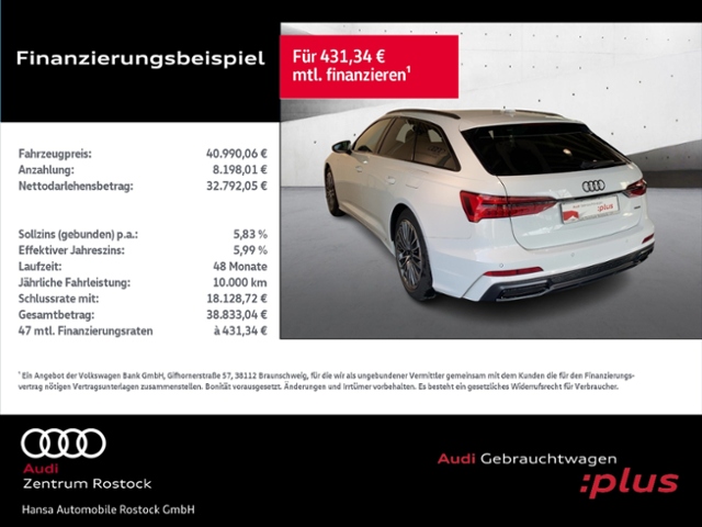 A6 Avant 55 TFSI e Quattro S-Line+Navi+Matrix+Ah