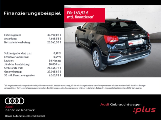 Q2 35 TFSI S tronic+Navi+Led+Ahk+Kamera+Virt Coc