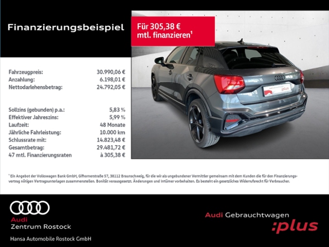 Q2 40 TFSI Quattro S-Line+Navi+Led+Kamera+Ambien