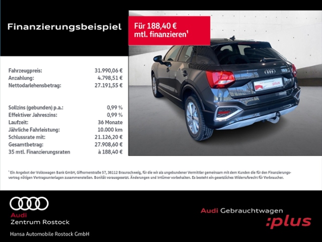Q2 35 TFSI S tronic+Navi+Led+Ahk+Carplay+Tempo+K