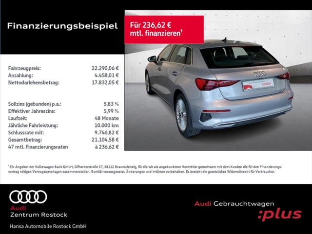 A3 Sportback 35 TFSI S tronic+Navi+Led+Virt Cock