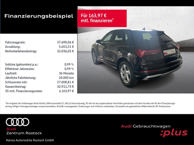 Q3 35 TFSI S tronic+Navi+Led+Virt Cock+Ambiente+