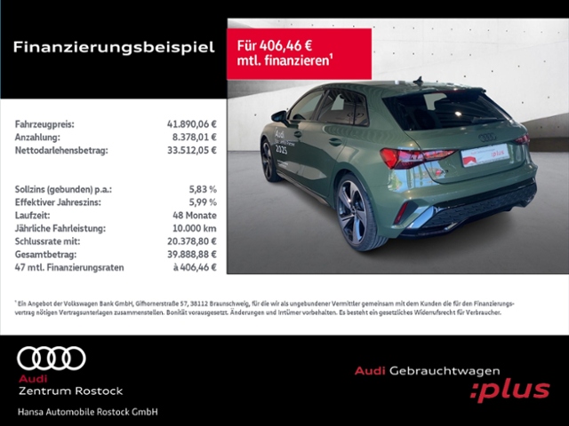 A3 Sportback 35 TDI S-Line+Navi+Matrix+Virt Cock