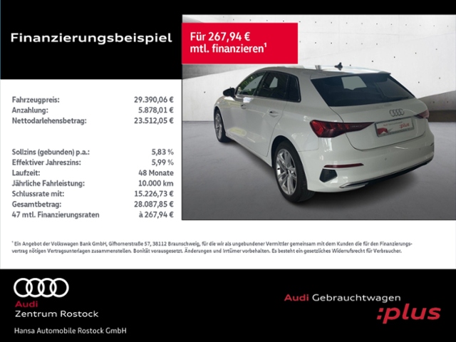 A3 Sportback 35 TFSI S-Line S tronic+Navi+Led+Ca