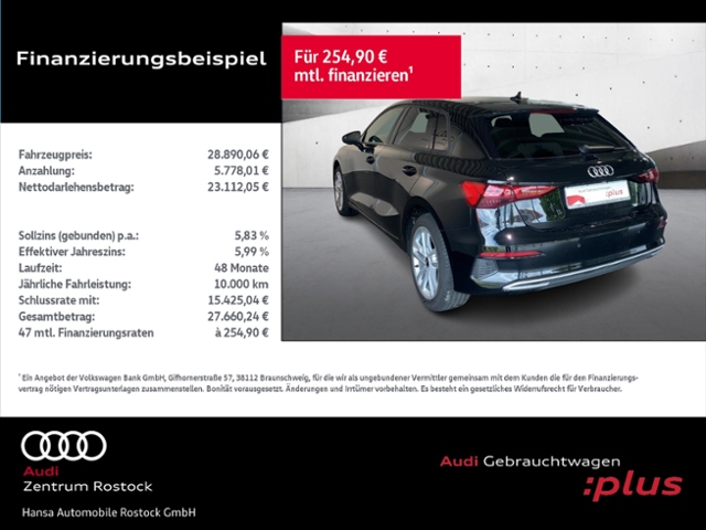A3 Sportback 35 TFSI S-Line S tronic+Navi+Led+Ca