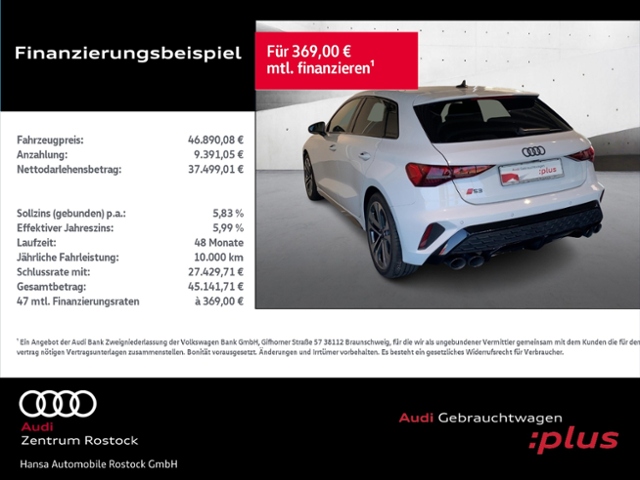 S3 Sportback 2.0 TFSI Quattro+Navi+Led+Carplay+K