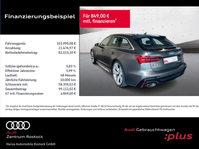 RS6 Avant 4.0 TFSI Quattro+Navi+Matrix+Ahk+Lhz+V