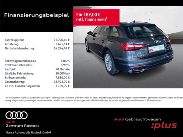 A4 Avant 35 TDI S tronic+Navi+Led+Carplay+Tempo+