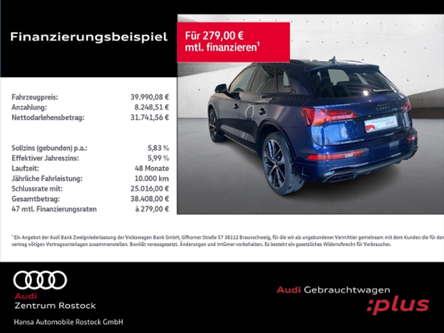 Q5 45 TFSI Quattro S-Line+Navi+Matrix+Ahk+Hud+Ai
