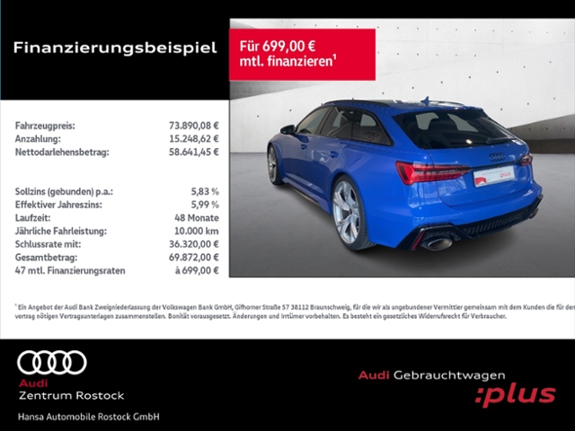 RS6 Avant 4.0 TFSI Quattro+Navi+Matrix+Ahk+Pano+
