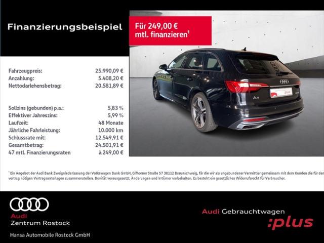 A4 Avant 35 TDI S tronic+Navi+Led+Virt Cock+Temp