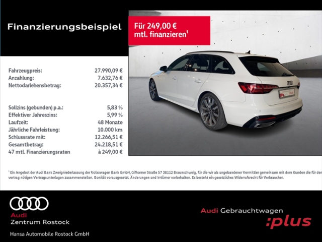 A4 Avant 40 TFSI S-Line+Navi+Matrix+Ahk+Virt Coc