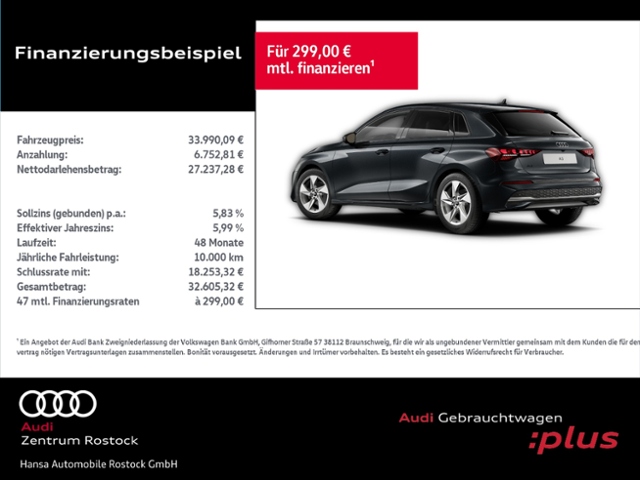 A3 Sportback 35 TFSI S tronic+Navi+Matrix+Virt C