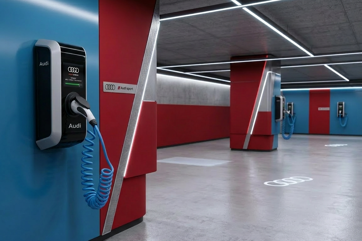 Garage mit wallboxen